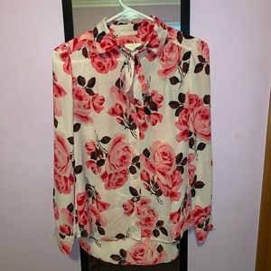 Kate Spade Floral Collar Blouse